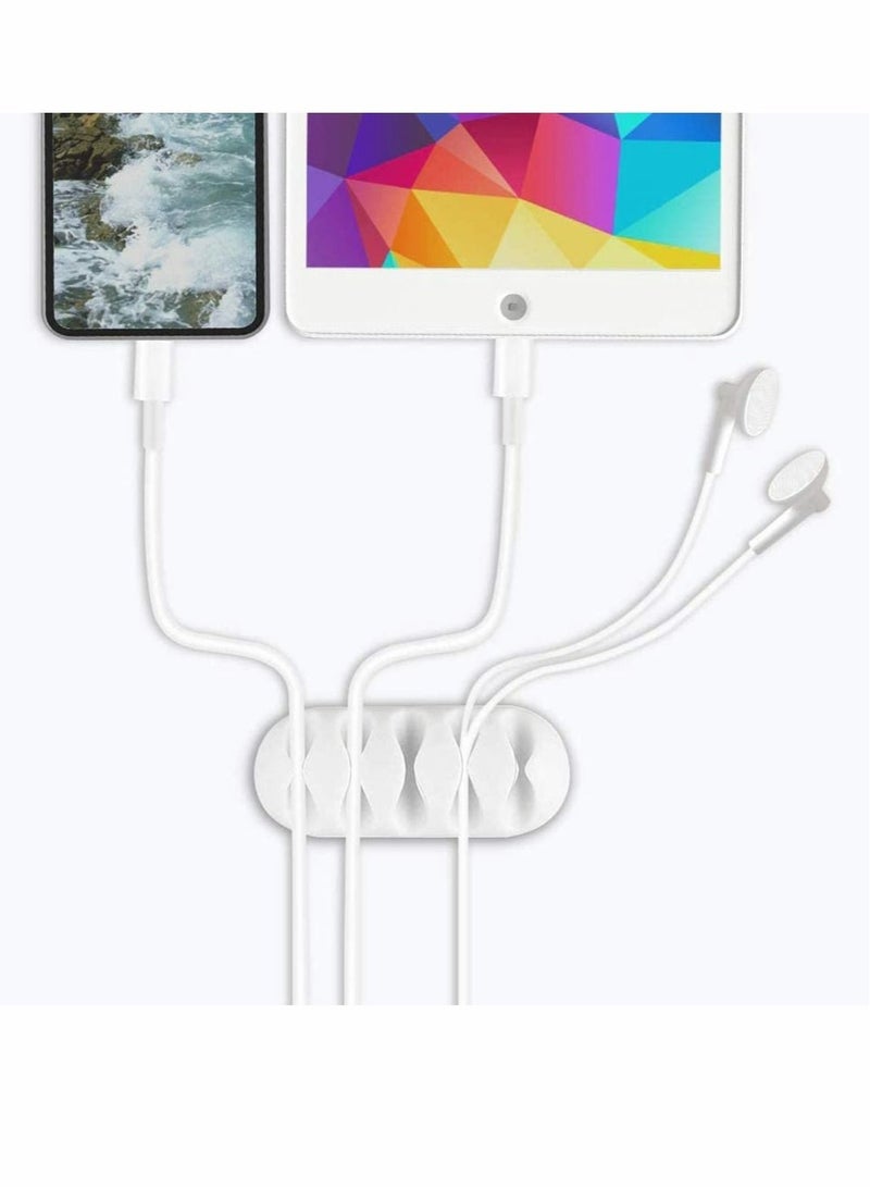 20 Pack Multipurpose Cable Clips Holders Self Adhesive Cord Holders Desk Cable Management Clips Wire Holder for Organizing Cables Cords and Wires Home and Office