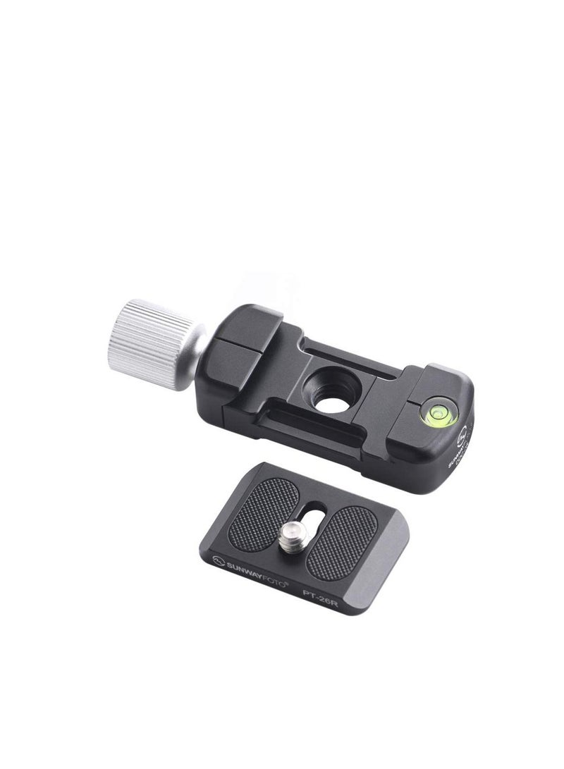 KASTWAVE DDC - 26LT QR - Plate + Clamp Combo Compatible with Arca/ RRS QR Plate (26mm) Screw-knob Clamp Aluminum Material - Image 1