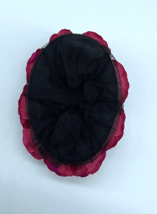 Maahal Artificial Flower Juda, Bridal/Gajra/Bun Hair Accessories For Women/Multicolor-Pack of 01 - Image 4