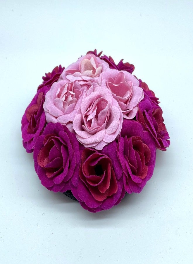Maahal Artificial Flower Juda, Bridal/Gajra/Bun Hair Accessories For Women/Multicolor-Pack of 01 - Image 2