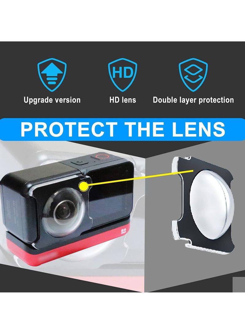 SYOSI Panoramic Lens Adhesive Lens Protector Cover Lens Cap, Lens Guards for Insta360 ONE RS/ONE R Accessories Case Sticky - Image 2