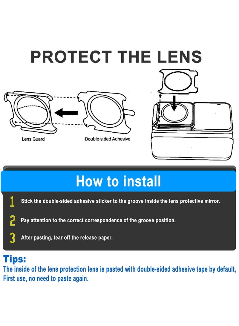 SYOSI Panoramic Lens Adhesive Lens Protector Cover Lens Cap, Lens Guards for Insta360 ONE RS/ONE R Accessories Case Sticky - Image 4