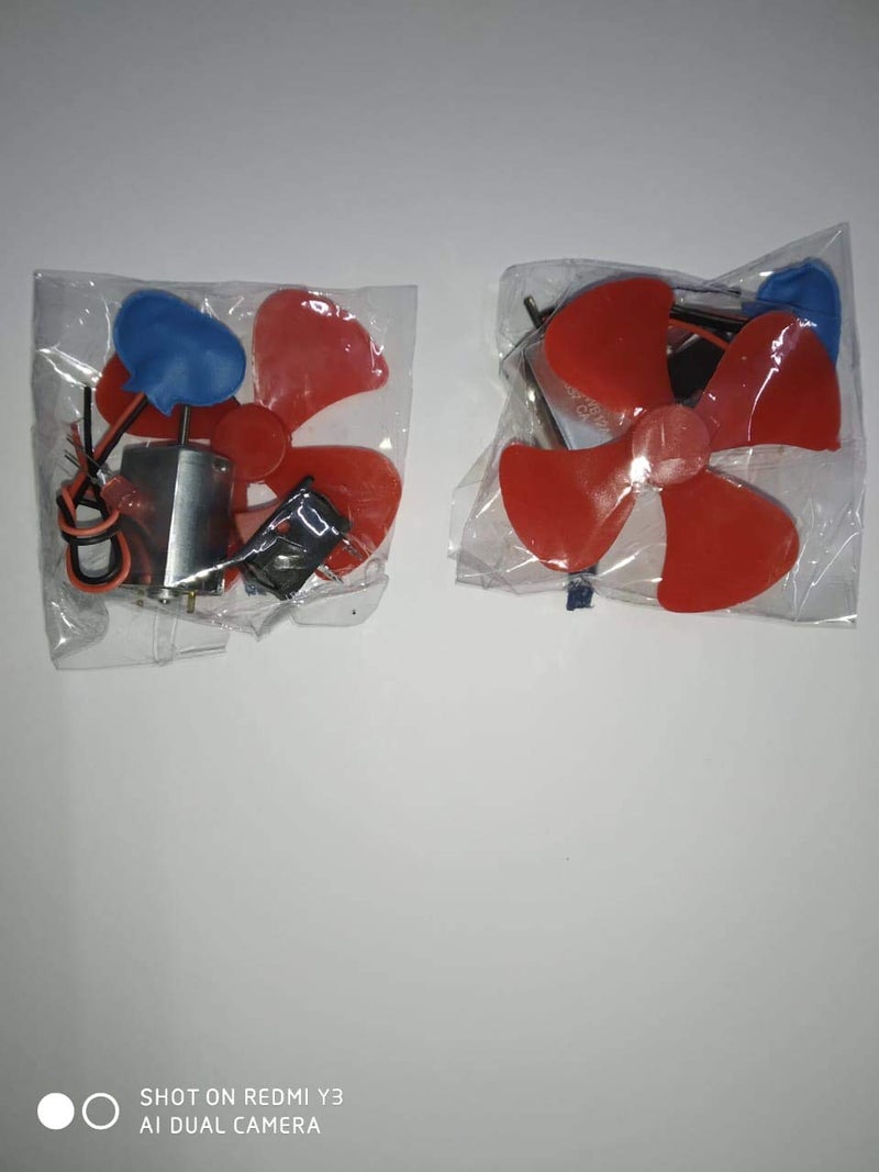Rashri Toy Motor, Mini Wing Fan, Battery Snap, Switches, LED Science Projects Kit for DIY (Multicolour) - Image 2