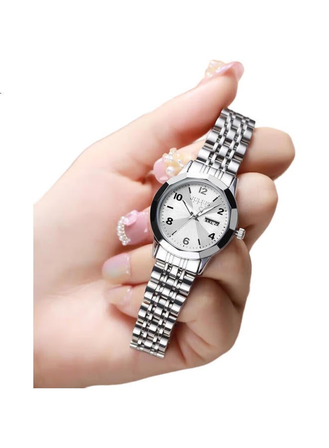 Julius Women'S Quartz Calendar Watch Silver Ja-1471A - Image 3