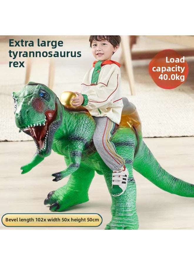 Dinosaur Toy Simulation Soft Glue Large Vocal Vinyl Children Tyrannosaurus Rex Triceratops Animal Dinosaur Model-Color:Medium Niu Long Hong - Image 3