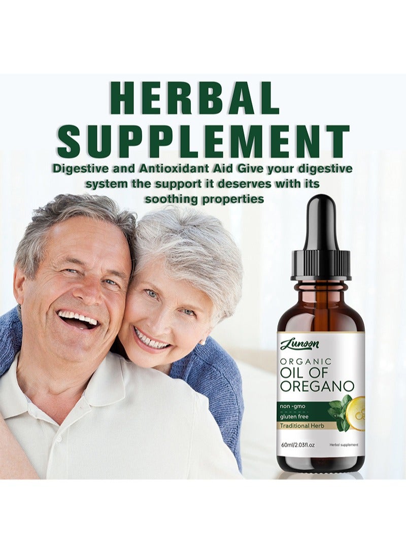 LUNOON Organic Oil of Oregano Seasonal Drops 60ml, Concentrated Plant Based Immune Support - Organic, Non-GMO, Vegan and Gluten Free Herbal Supplements - Image 5