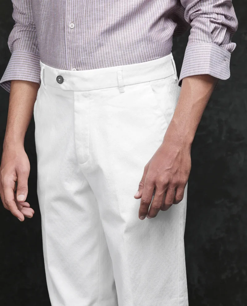 Rare Rabbit Men's Jacquard Casual Trousers