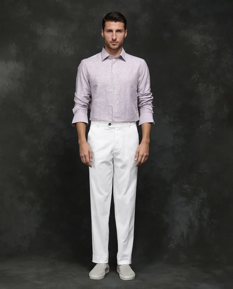 رير رابِت Men's Jacquard Casual Trousers