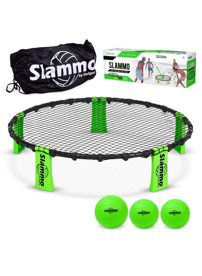 GoSports Slammo Game Set (Includes 3 Balls Carrying Case And Rules) Outdoor Lawn Beach & Tailgating Roundnet Game For Kids Teens & Adults  - Image 1