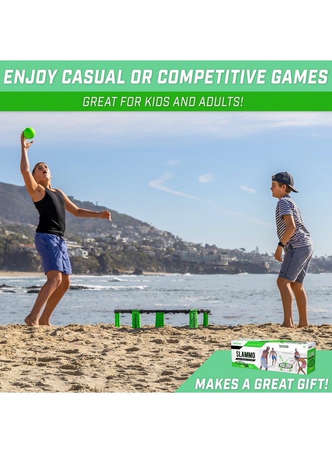 GoSports Slammo Game Set (Includes 3 Balls Carrying Case And Rules) Outdoor Lawn Beach & Tailgating Roundnet Game For Kids Teens & Adults  - Image 4