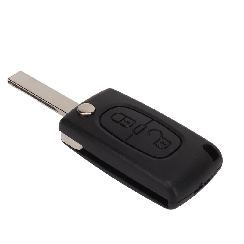 2 Button Flip Remote Key Case Black Easy to Carry Replacement for Peugeot 107 207 307 307cc 308 SW 407 607 Slotted Blade CE0536‑HU83 - Image 4