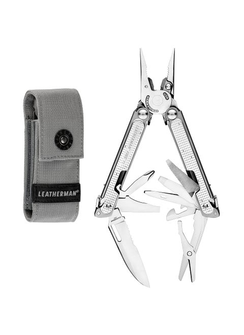 LEATHERMAN, FREE P2 Multitool with Magnetic Locking, One Size Hand Accessible Tools, Made in the USA, with Premium Nylon Sheath