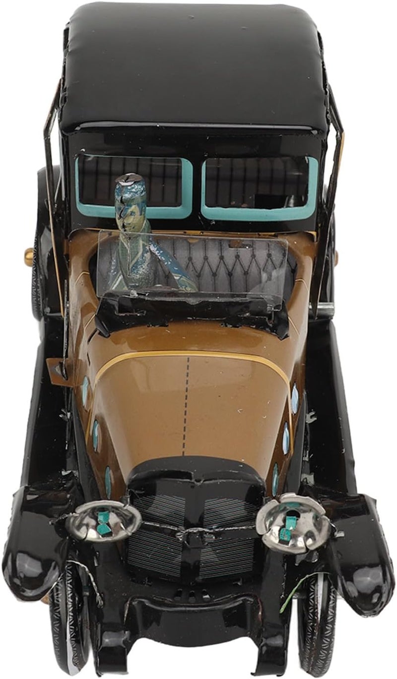 Clockwork Vintage Car Model Handcrafted Collectible Vehicle with Handcrafted Tinplate Design for Home Decor and Collector Gifts - Image 1