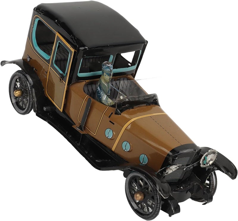 Clockwork Vintage Car Model Handcrafted Collectible Vehicle with Handcrafted Tinplate Design for Home Decor and Collector Gifts - Image 3