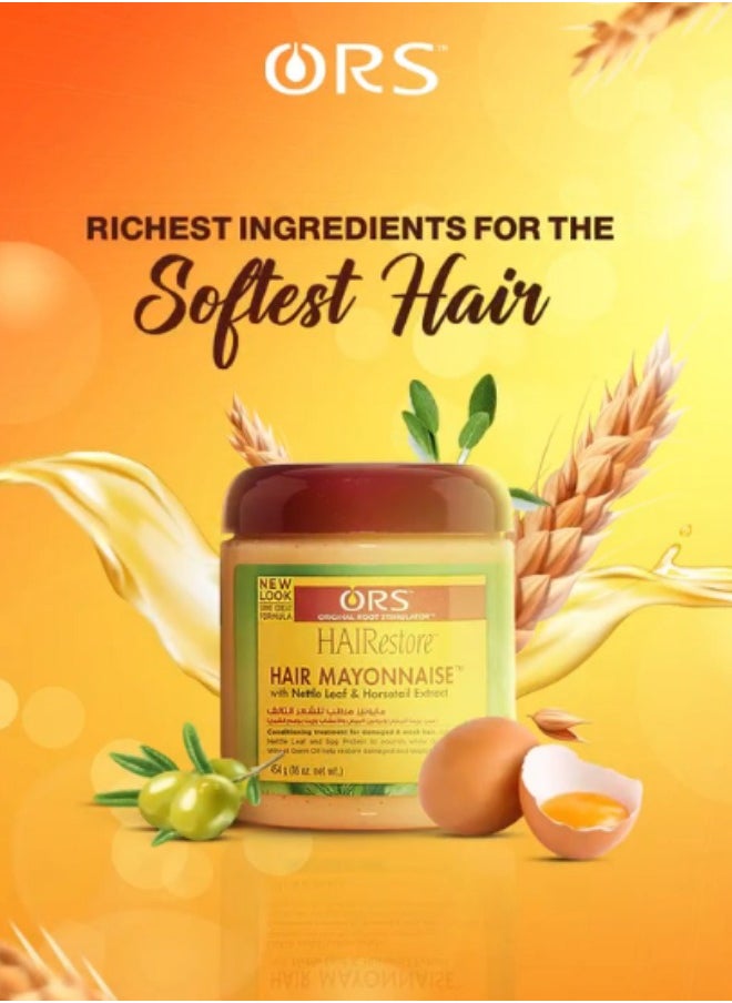 ORS ORS Hair Restore Hair Mayonnaise With Nettle Leaf & Egg Protein 454G  - Image 3
