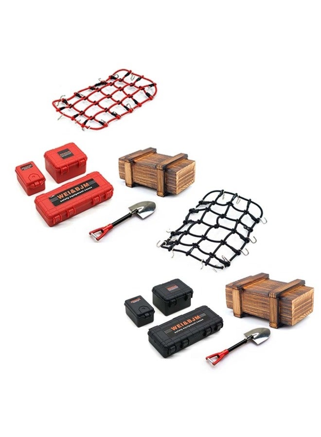 1/10 Rc Climbing Car Mood Accessories Set Suitcase Shovel Bucket Trx4 D90 Scx10 