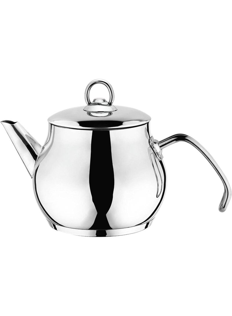 Lines Turkish Stainless Steel Teapot, 2 Liters, 18/10 Plain, Rust-Resistant, Silver, 8699349915414