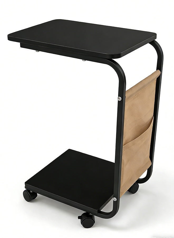 Migue home طاولة قهوة حديثة وطاولة جانبية لغرفة المعيشة أو غرفة النوم، تجميع سهل، 40 سم طول × 28 سم عرض × 55 سم ارتفاع، لون أسود - Image 5