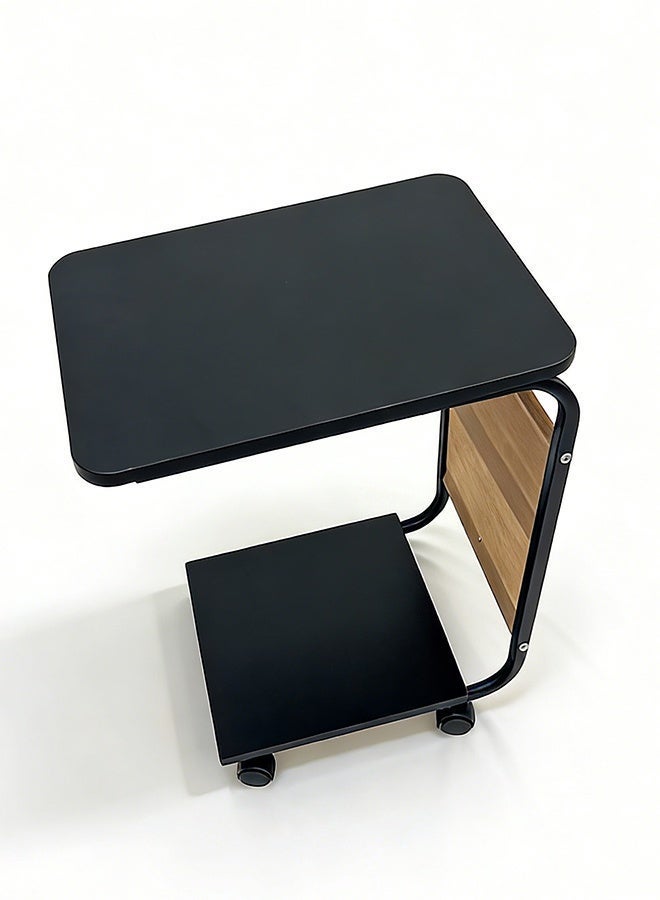 Migue home طاولة قهوة حديثة وطاولة جانبية لغرفة المعيشة أو غرفة النوم، تجميع سهل، 40 سم طول × 28 سم عرض × 55 سم ارتفاع، لون أسود - Image 3