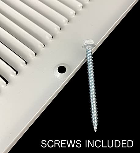 Handua Fits 16x10 Duct Opening | Steel Return Air Grille by Handua | Vent Cover Grill for Sidewall and Ceiling | White | HVAC Cold Air Intake Grille | Outer Dimensions: 17.75"W X 11.75" - Image 3