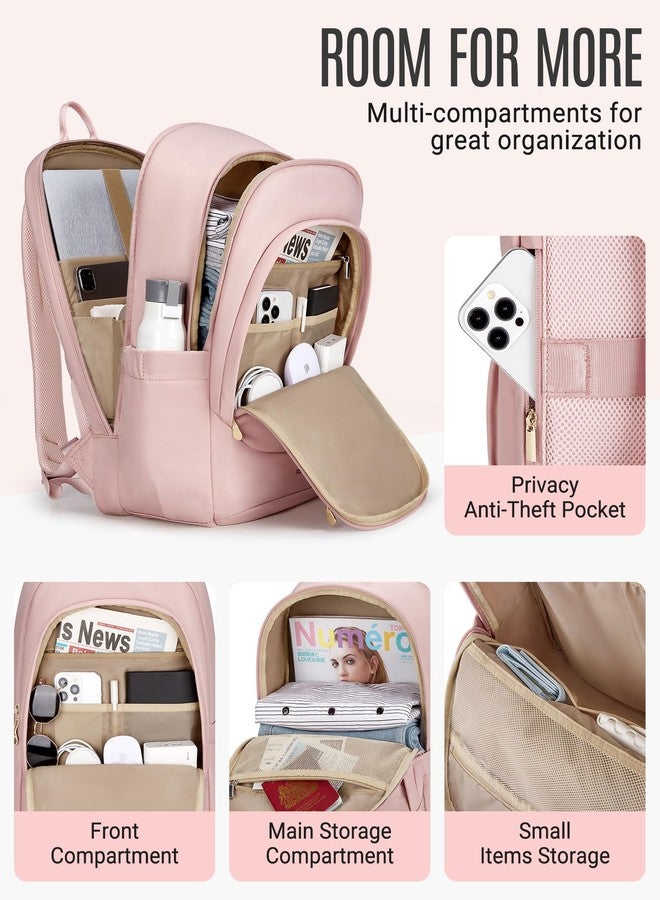 LIGHT FLIGHT Laptop Backpack Laptop Backpack for Women Travel Laptop Bag School College Large, 07-dull Pink, 15.6 Inch, Travel Laptop Backpack - Image 3