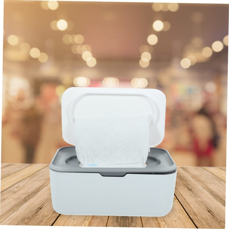 Large Capacity Tissue Box Holder With Lid Dustproof Desktop Organizer For Wet Wipes - Image 4