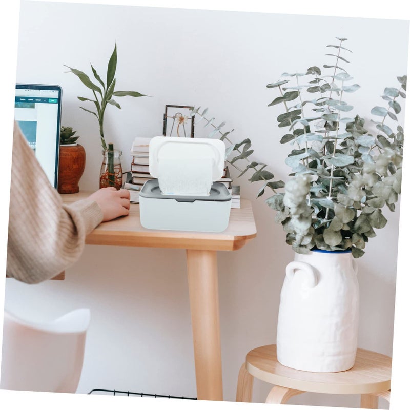 Large Capacity Tissue Box Holder With Lid Dustproof Desktop Organizer For Wet Wipes - Image 5