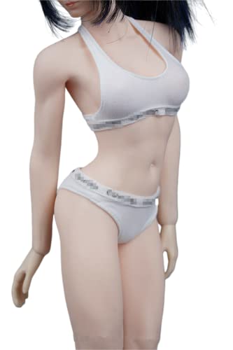 Fremego 16 Scale Female ClothesFemale White Bras Underwear Clothing for 12inch PH TBL JO Seamless Action Figure Body A - Image 1