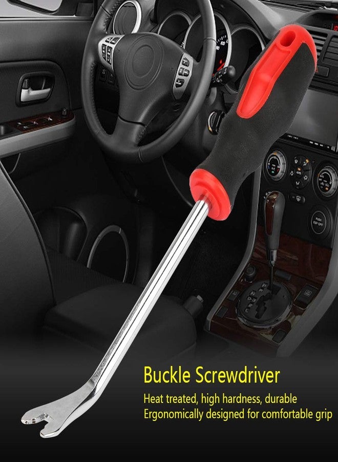 Kadimendium Tack Lifter Crowbar Pry Bar Staple Nail Rivet Puller Car Door Repair Buckle Trim Screwdriver Removal Pliers Rivet Demolition Remover Tool - Image 4
