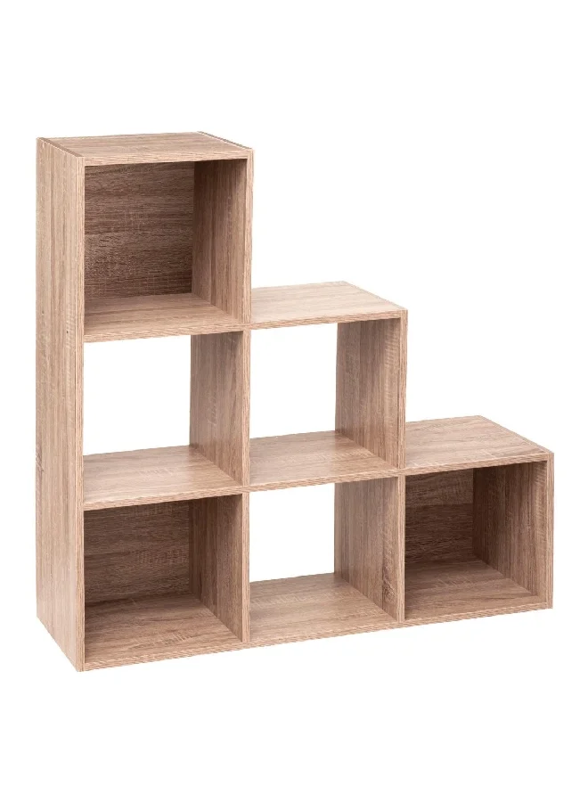 Five Simply Smart 6-Compartment Mix N Modul Wooden Stair Storage Shelf Beige 102 x 102 x 32 cm 181394