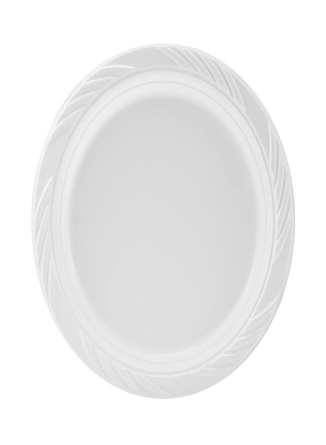 Munfix 200 White Plastic Dessert Plates, 6 Inch Disposable Plates, Bulk Pack for Party, BBQ, Picnic, Parties, Travel and Events, Microwavable Recyclable - Image 2