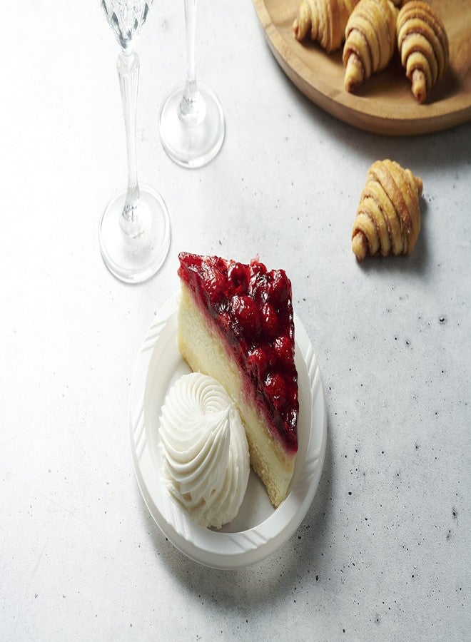 Munfix 200 White Plastic Dessert Plates, 6 Inch Disposable Plates, Bulk Pack for Party, BBQ, Picnic, Parties, Travel and Events, Microwavable Recyclable - Image 4