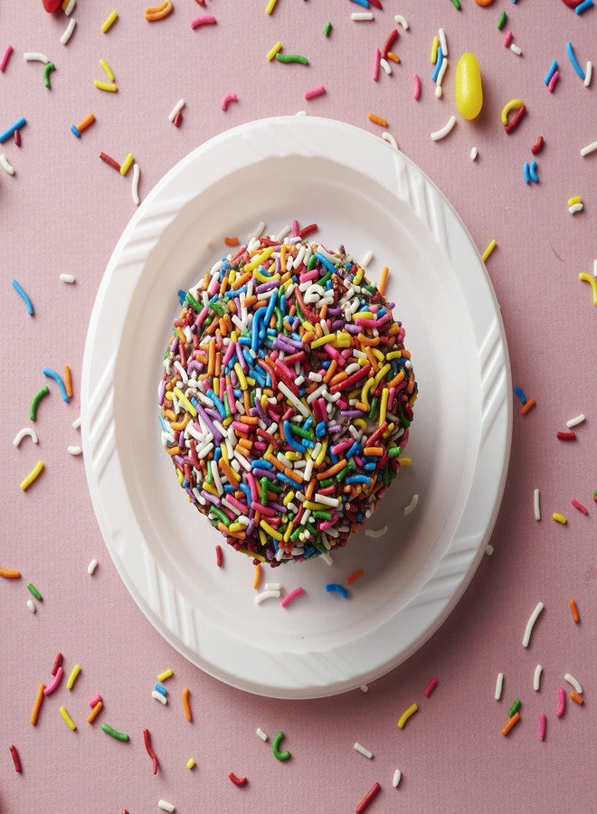 Munfix 200 White Plastic Dessert Plates, 6 Inch Disposable Plates, Bulk Pack for Party, BBQ, Picnic, Parties, Travel and Events, Microwavable Recyclable - Image 3