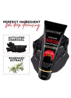 MAN CODE Mancode Activated Charcoal Peel Off Mask For Men, Charcoal Peel Off Mask For Women, Face Mask For Men, Charcoal Face Mask, Active Cooling Effect, Deep Skin Purifying Cleansing (100 Ml)  - Image 4