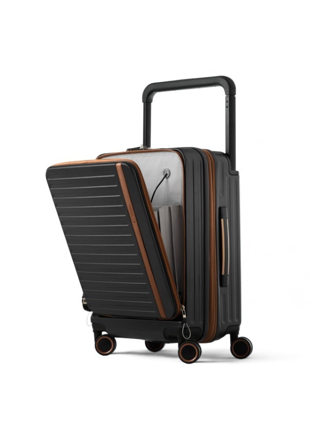 TEREPLUS® Luxury 20-inch Carry-On Luggage with Front Open Laptop Pocket, USB Port & Expandable - Image 1