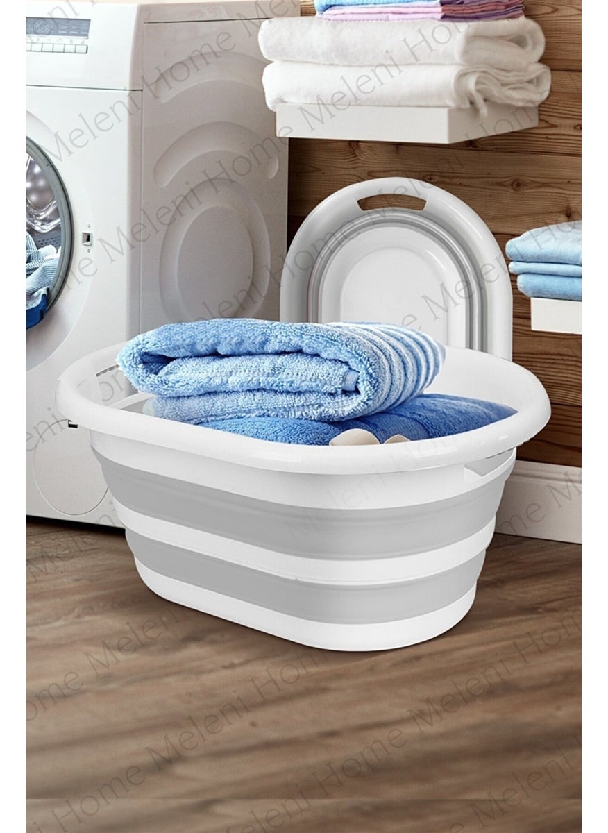 2-Piece Luxury Bathroom Set - Felt Covered Dirty Laundry Basket - Foldable Accordion Laundry Basket - pzsku/ZD2671162286B8313BA4EZ/45/_/1728063546/64e9d178-7b2b-4ec7-a45b-755388014b11