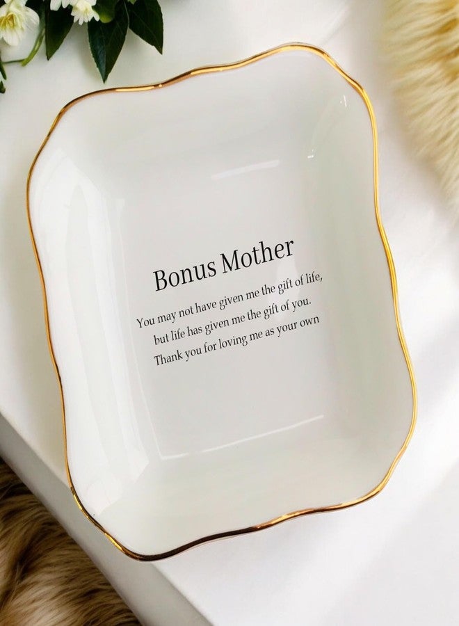 BAT TRANG Ceramic Bonus Mom Jewelry Dish, Mother in Law Gift from Daughter in Law, Wedding Gift for Mother of The Groom, Gift from Bride, Birthday Gifts for Godmother - Image 2
