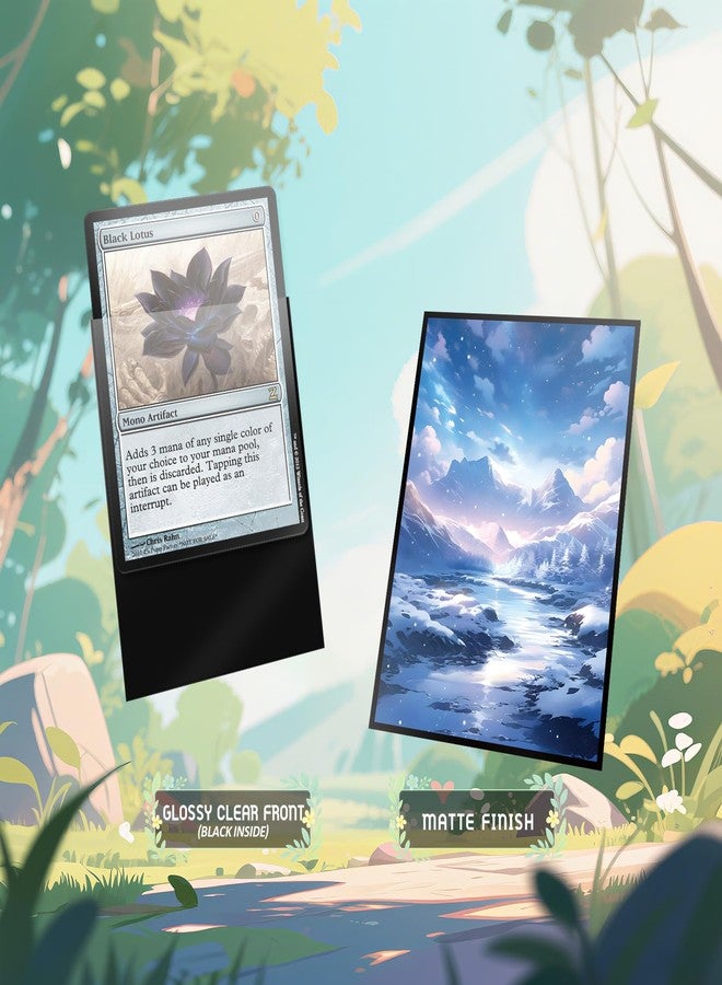 Kiiransr MTG Card Sleeves - Tundra(White Blue) - Fantasy Dual Lands Series - Ultra Clear Front & Matte Finish Back, 100 Count Standard Size TCG Art Sleeves for Magic The Gathering - Image 3