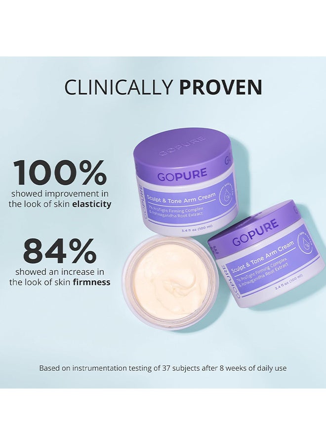 جو بيور قشطة ذراع نقية منحوتة ونغوة، قشطة ثابتة ومشددة للأذرع، تدخين نظرة التجاعيد، هيدرايتات عميقة، شركات نظرة نسيج كريري على الأذرع - Image 3