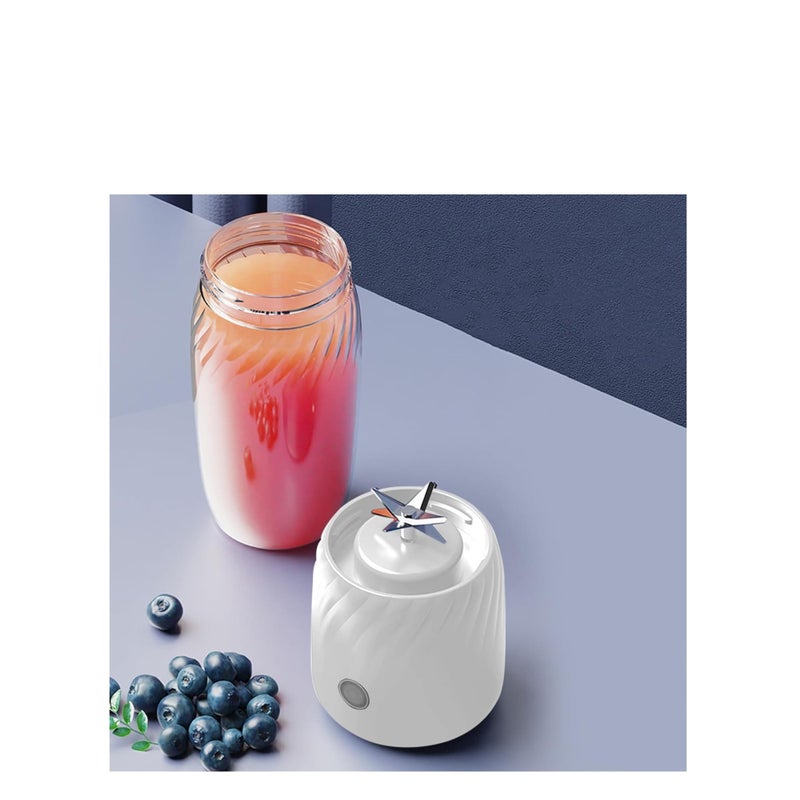 SOLARAE Portable Blenders Rechargeable Mini Juicer, Handheld Mini Personals Electric Juicer for Fruit and Vegetables, USB Rechargeable Mini Juicing Cup for Outdoor Sports Travel (White) - Image 5