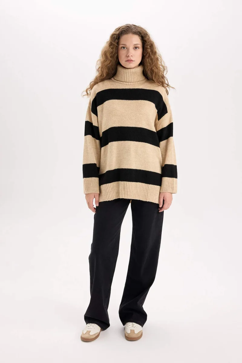 Defacto Relax Fit Turtleneck Tunic