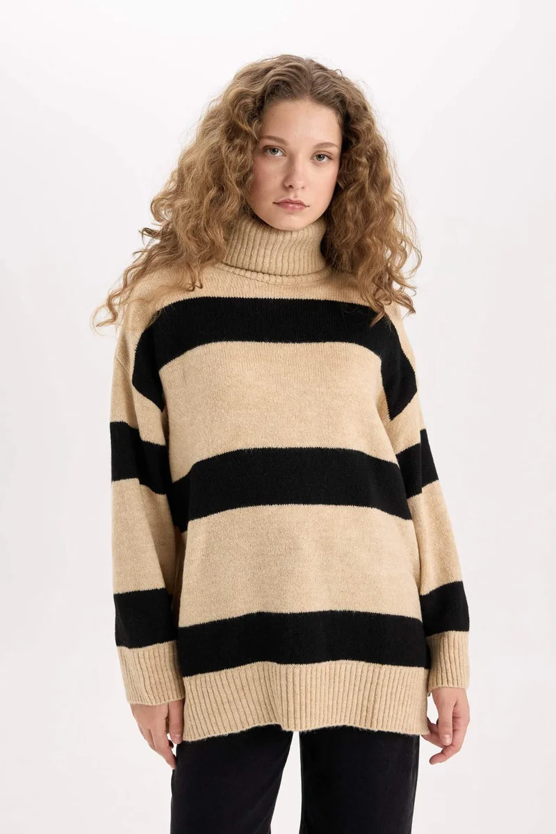 Defacto Relax Fit Turtleneck Tunic