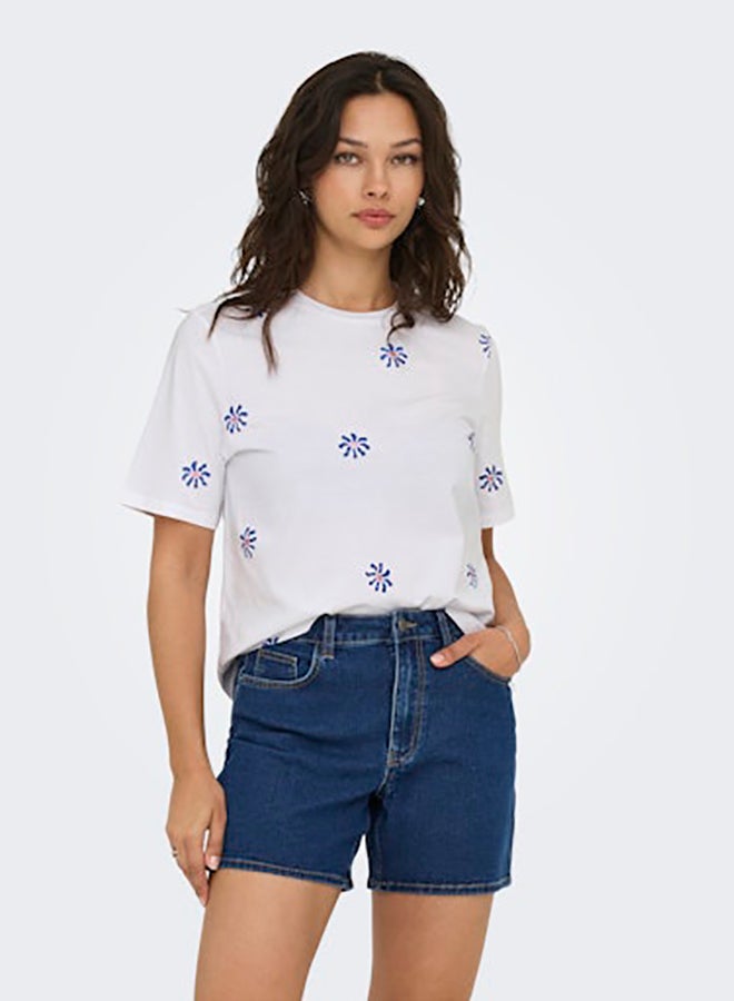 ONLY Onlrita S/S Flower Top Box Jrs - Image 1