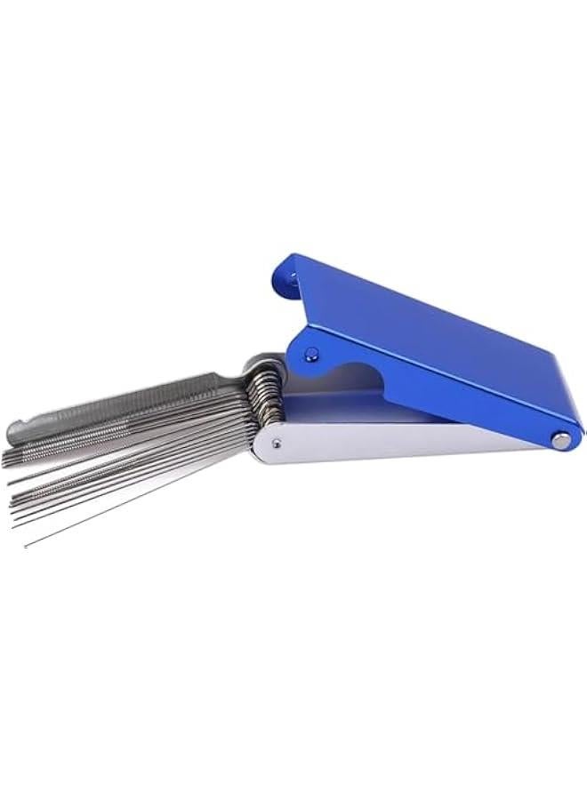 Generic Blue Needle File Set -Guitar Nut Slotting File Saw Rods Slot Filing Set -Needle File Set Replacement Tools -Luthier Replacement Tools Tip Cleaner Files, Guitar and Bass Accessories  - Image 1