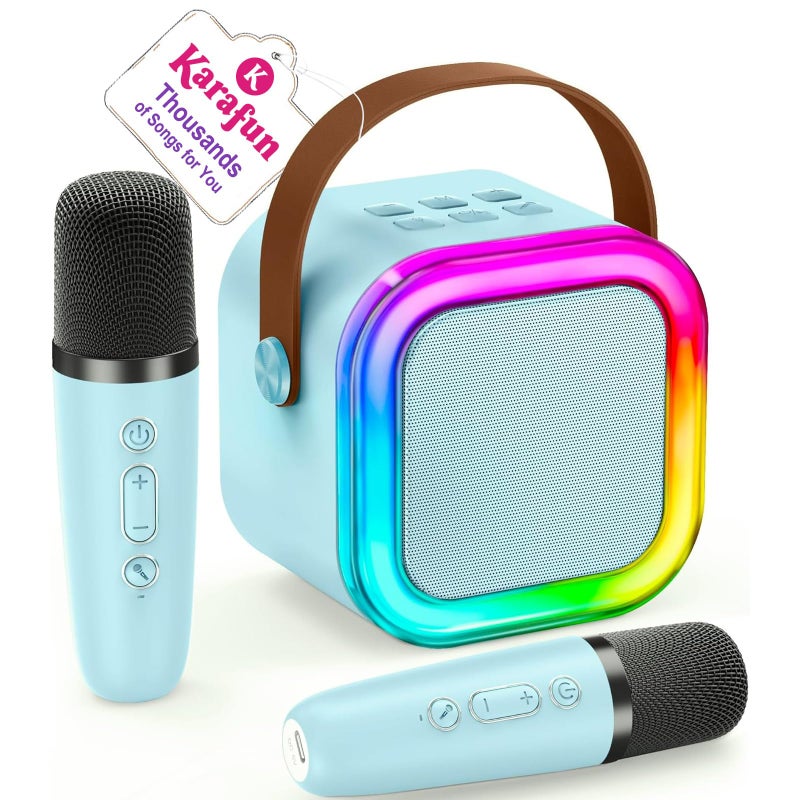 IROO Mini Karaoke Machine for Kids, 2025 TOP Toys Christmas Birthday Gifts Ideas for Girls Ages 4, 5, 6, 7, 8, 9, 10, 12+ Years Old, Portable MP3 Player with 2 Wireless Mics for Party - Image 1