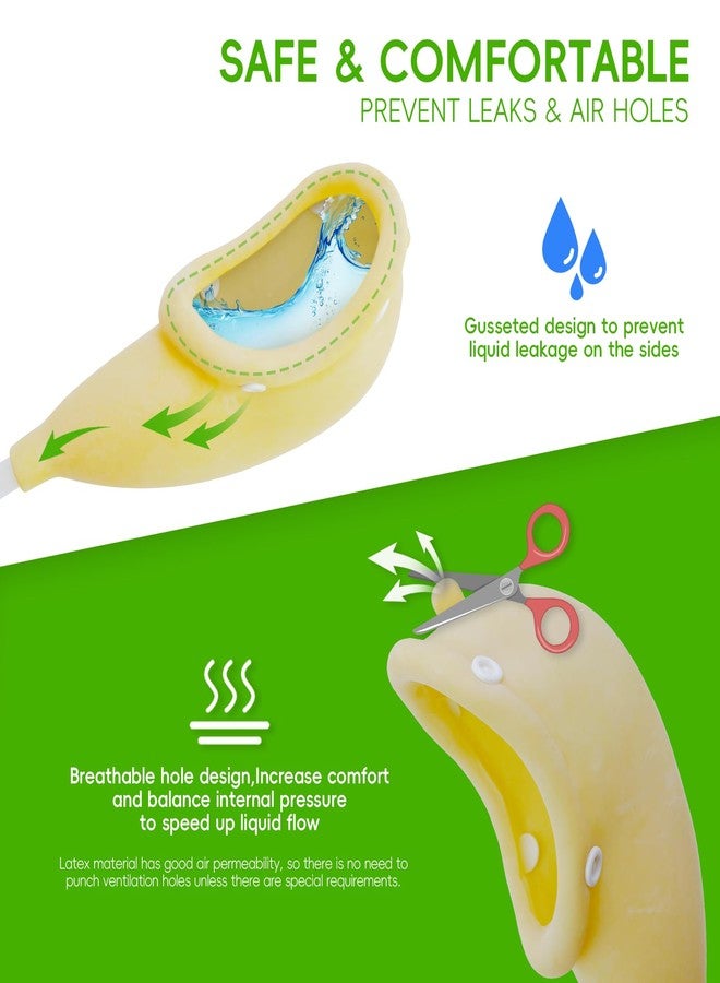 Yiisin External Catheter for Men,Urine Collection Bag,Portable Reusable Wearable Soft Latex Urinals Drainage Systems with External 3 Catheter Bags,Lengthen the Catheters/Large Diameter - Image 5
