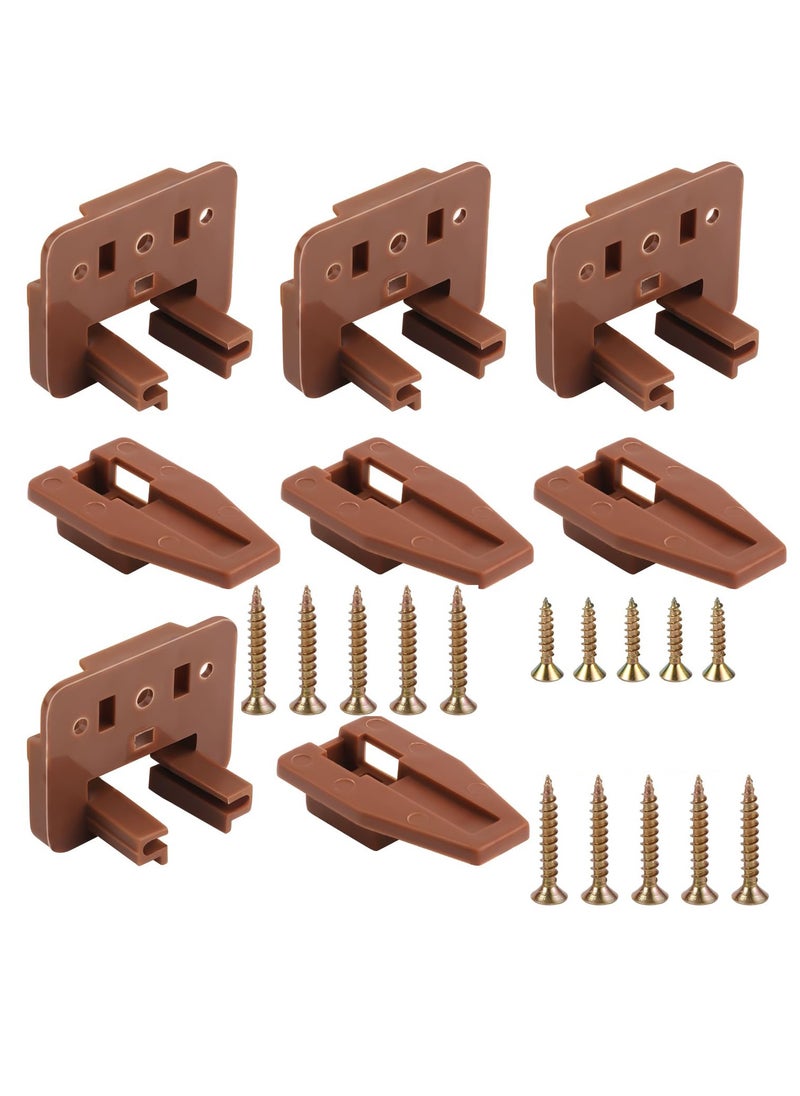 Excefore - 5 Pack Drawer Guide Kit, for Kenlin Rite-Trak II Plastic Drawer Slides Track Guide Replacement Furniture Parts for Center Mount Drawer, Dressers and Nightstand Drawer Systems - Image 1