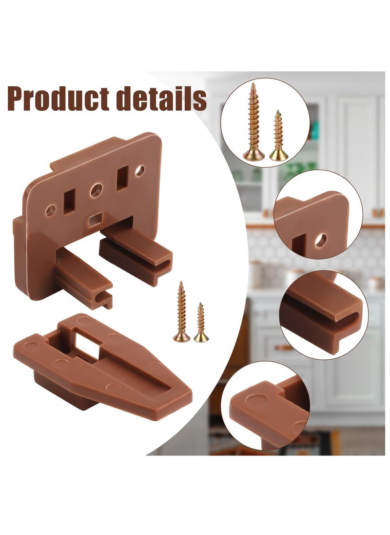 Excefore - 5 Pack Drawer Guide Kit, for Kenlin Rite-Trak II Plastic Drawer Slides Track Guide Replacement Furniture Parts for Center Mount Drawer, Dressers and Nightstand Drawer Systems - Image 1