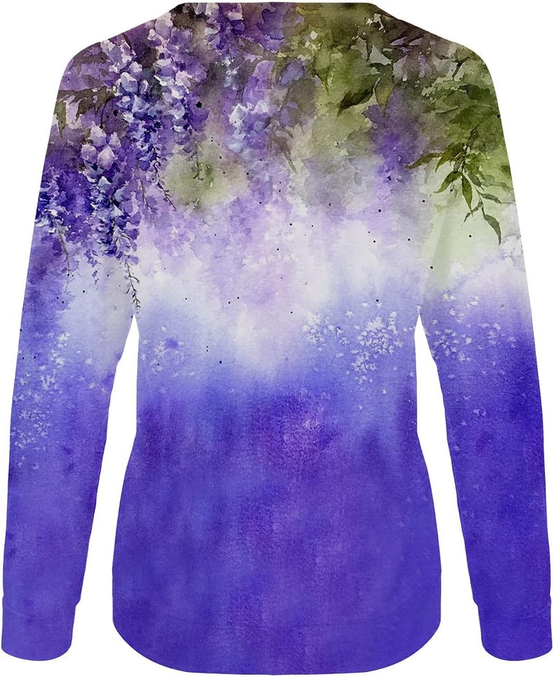 cheekyglo Women's Long Sleeve Round Neck Sweatshirt Casual Graphic Print Pullover Comfy Loose Fit Fall Shirts Blouse - Image 3