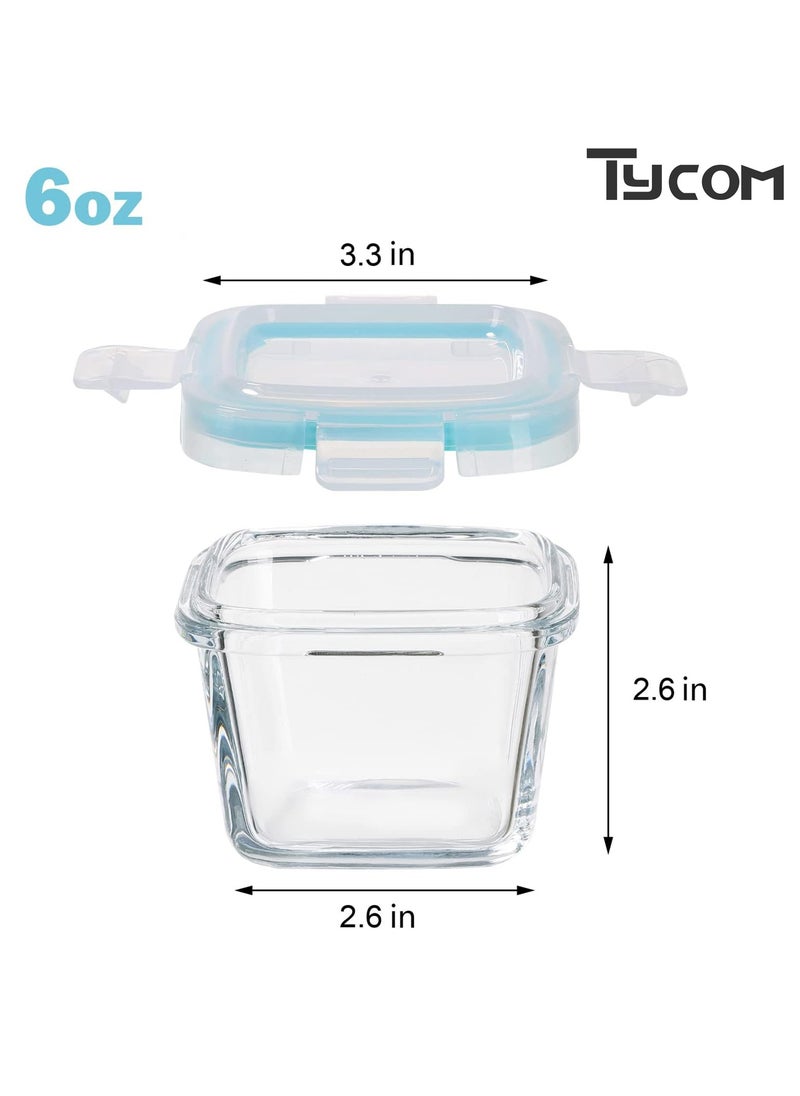 TYCOM Airtight and Leakproof Baby Food Containers Baby Food Storage Pods for Effortless Mealtime Set of 12 Square.  - Image 2